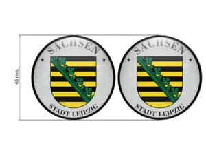 TÜV Kennzeichen-Sticker Stadt Leipzig Nummernschild plakette